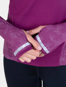 Ronhill Women's Tech Reflect 1/2 Zip-Blackcurrant/Reflect