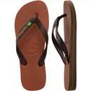 Havaianas Brasil Logo Flip Flops-Rust/Coffee
