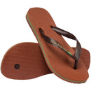 Havaianas Brasil Logo Flip Flops-Rust/Coffee