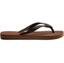 Havaianas Brasil Logo Flip Flops-Rust/Coffee