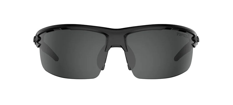 Tifosi Rivet Sunglasses-Blackout Smoke/AC Red/Clear