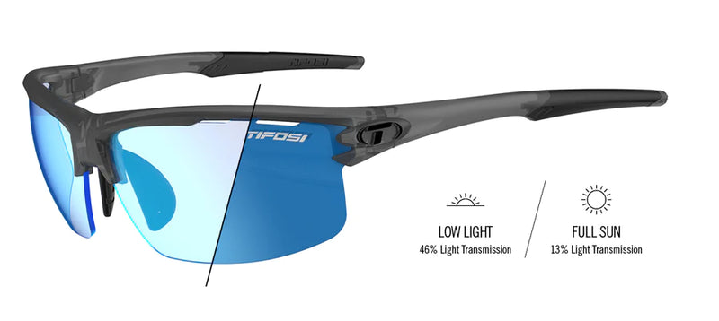 Tifosi Rivet Sunglasses in Satin Vapor/Blue Fototec