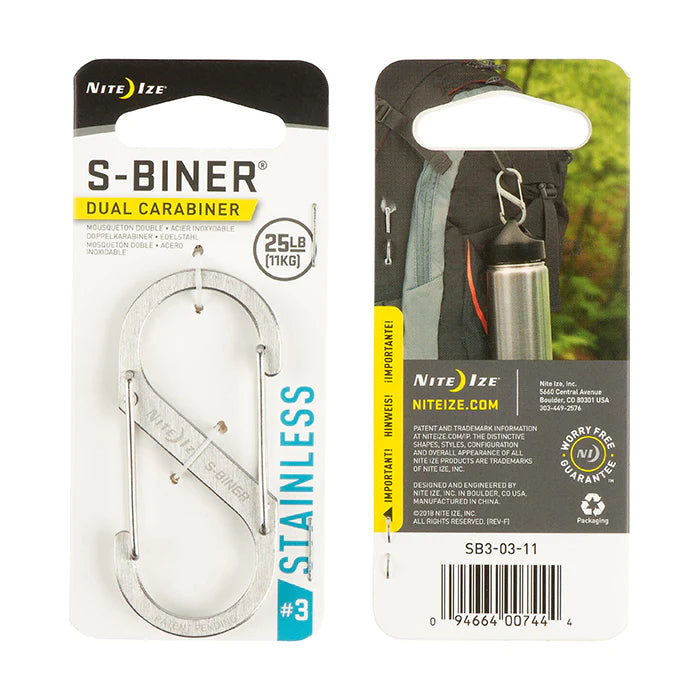 NiteIze S-Biner Dual Carabiner Stainless Steel