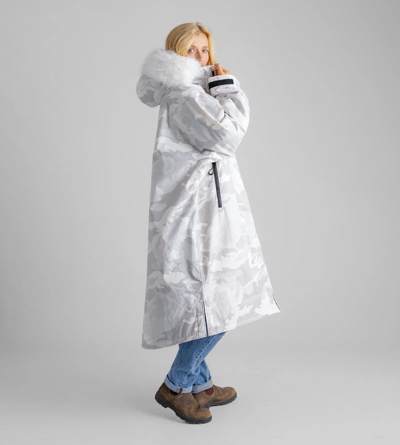 Dryrobe Advance Long Sleeve Alpine Range-Alpine White Camo
