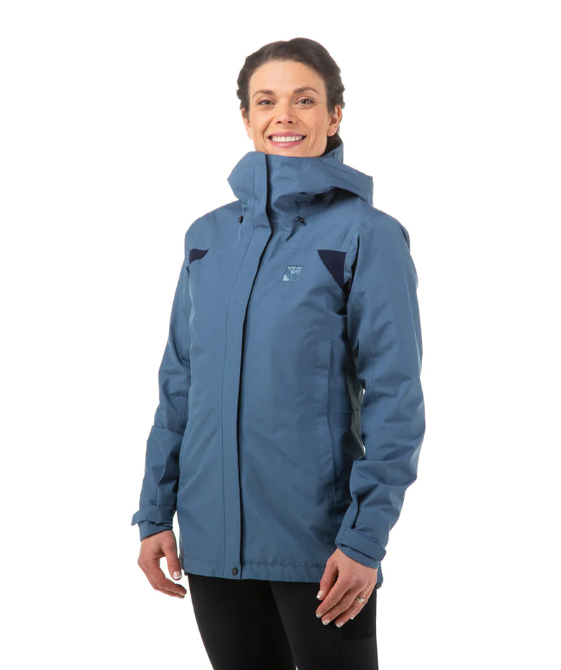 Sprayway Reaction Long Womens Jacket-Bering Sea/Blazer