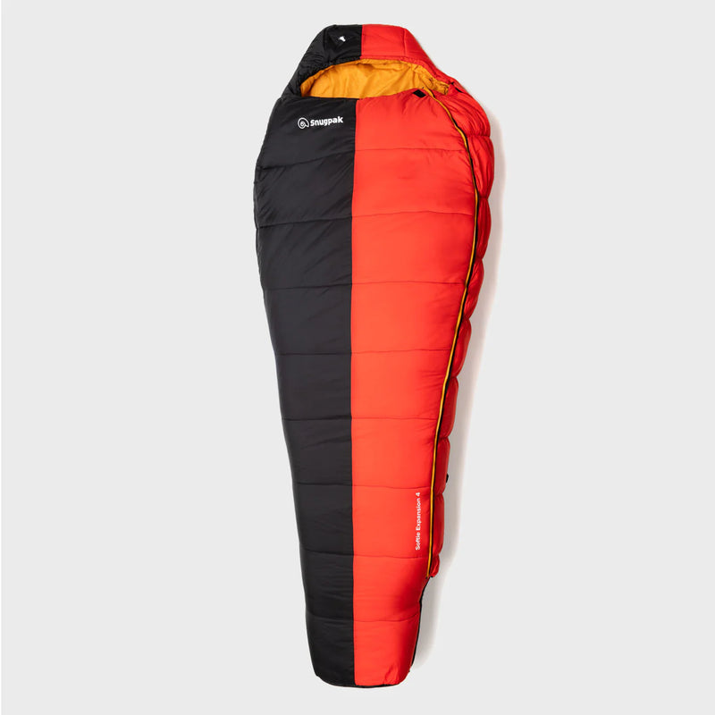 Snugpak Softie Expansion 4 Sleeping bag-Left Side Zip-Black/Red