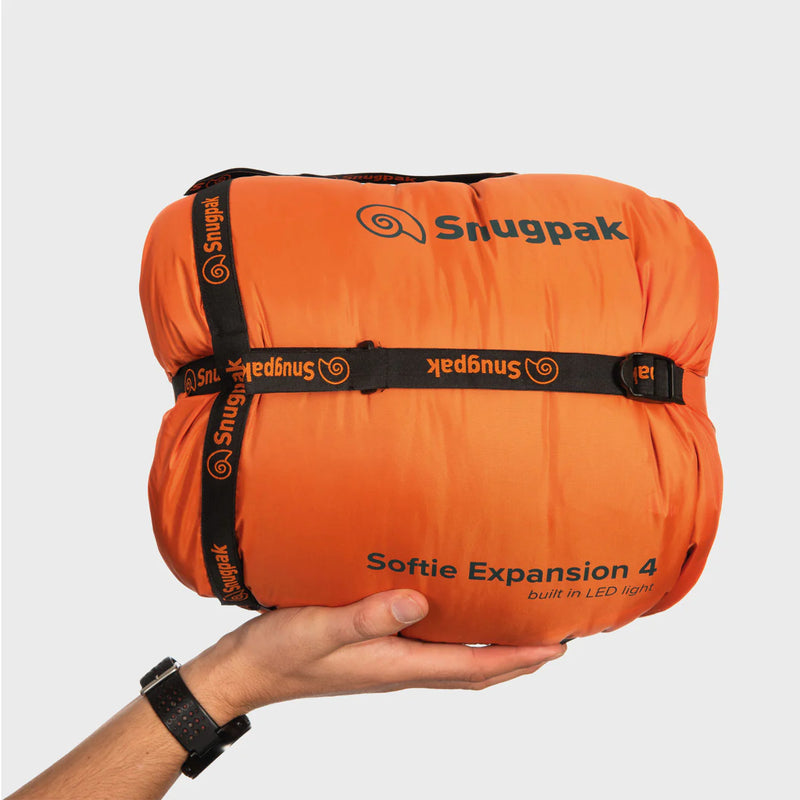 Snugpak Softie Expansion 4 Sleeping bag-Left Side Zip-Black/Red