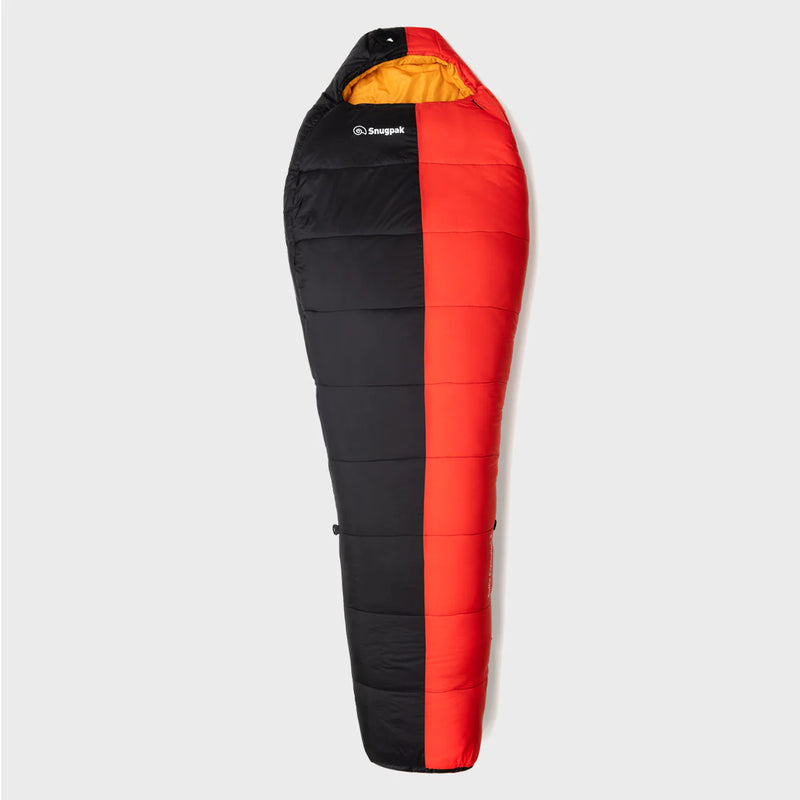 Snugpak Softie Expansion 4 Sleeping bag-Left Side Zip-Black/Red
