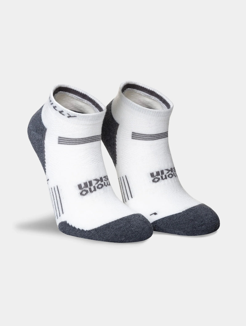 Hilly Supreme Quarter Med Socks-White/Grey Marl