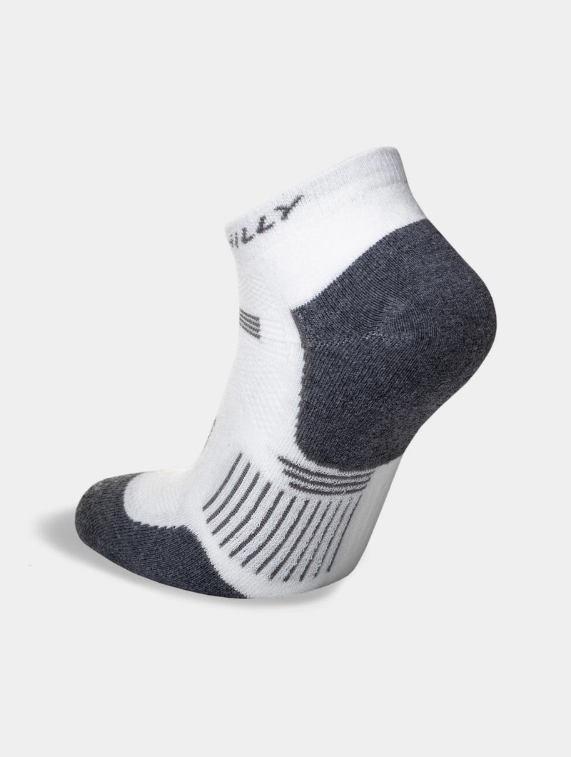 Hilly Supreme Quarter Med Socks-White/Grey Marl