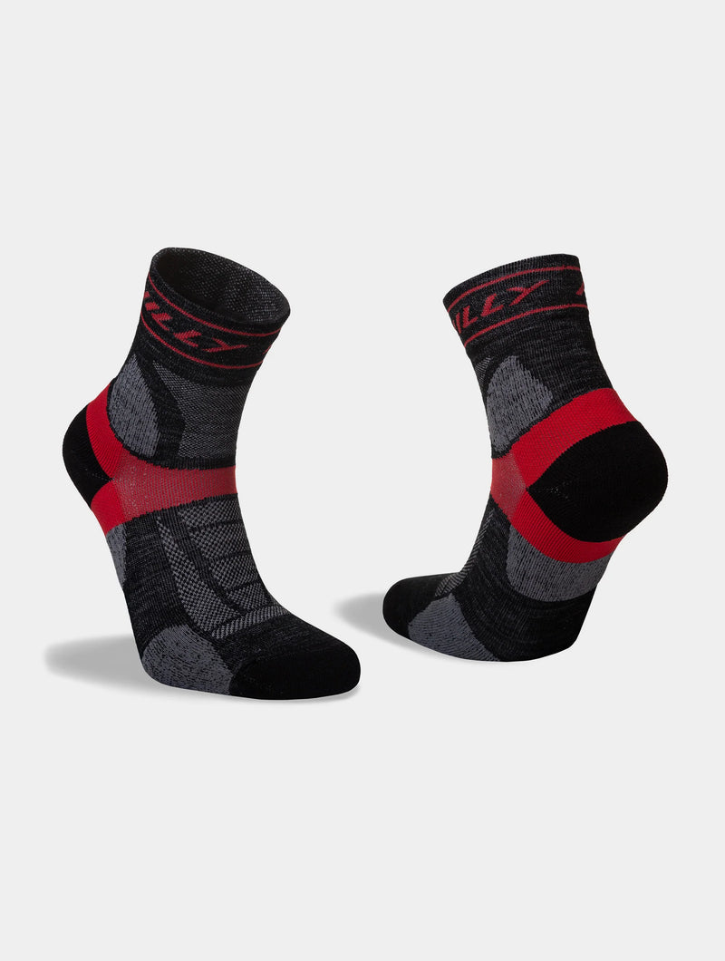 Hilly Trail Anklet Med Socks-Black/Red