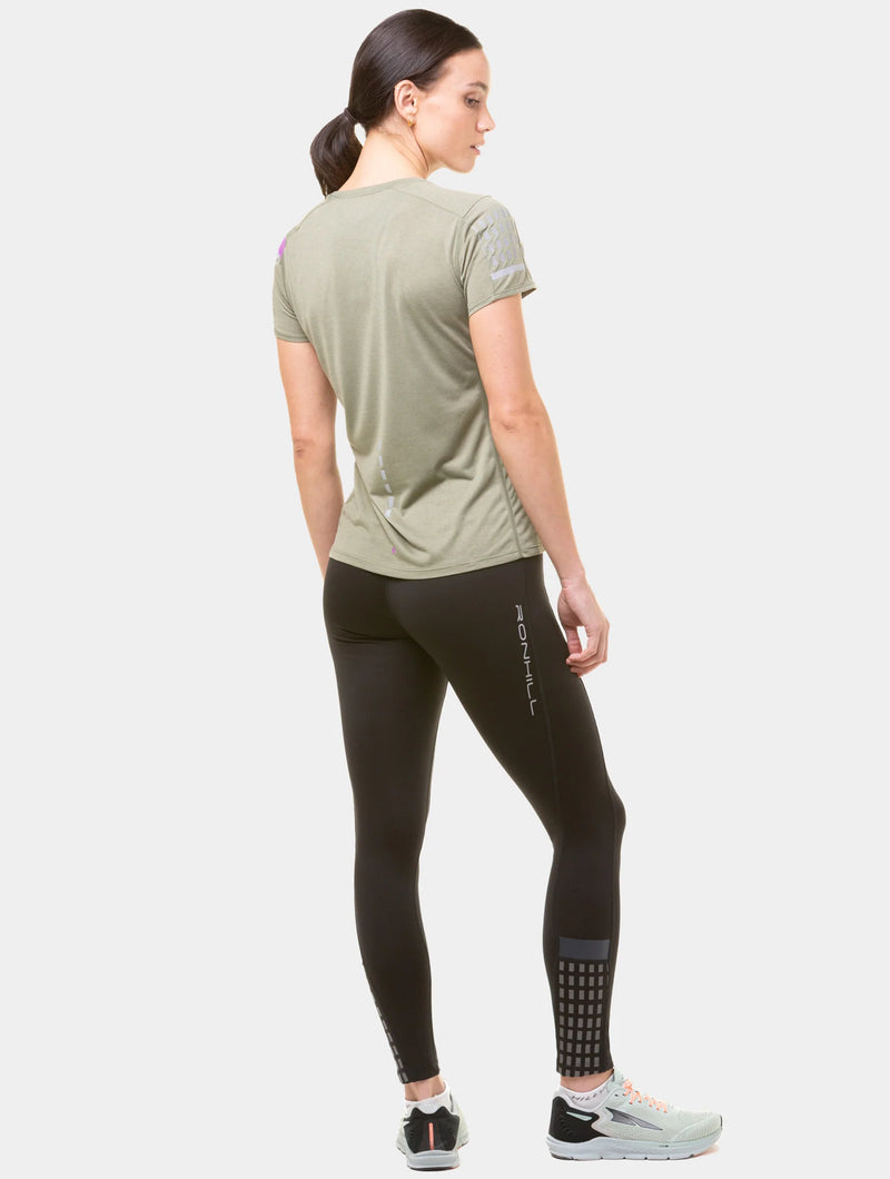 Ronhill Women's Tech Afterhours Tight-Black/Charcoal/Rflct