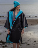 Dryrobe Advance Short Sleeve-Black/Blue