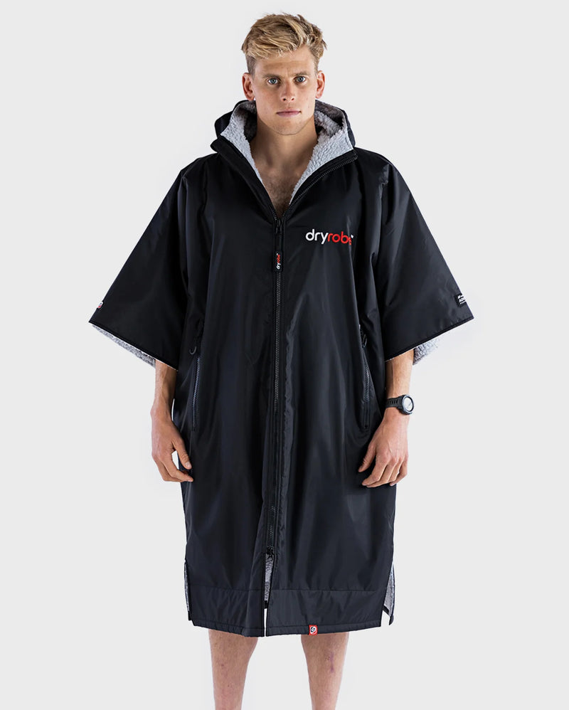 Dryrobe Advance Short Sleeve-Black/Grey