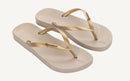 Ipanema Anatomica Tan Fem Flip Flops-Beige/Gold