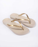 Ipanema Anatomica Tan Fem Flip Flops-Beige/Gold