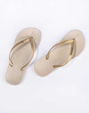 Ipanema Anatomica Tan Fem Flip Flops-Beige/Gold