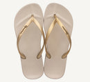 Ipanema Anatomica Tan Fem Flip Flops-Beige/Gold
