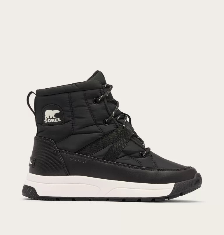 Sorel Women's WHITNEY III Mid Waterproof Boots-Black, Sea Salt