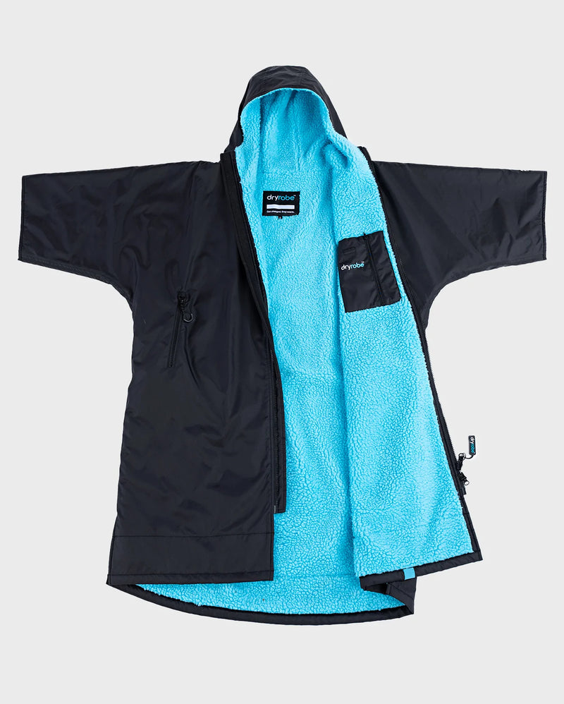 Dryrobe Advance Short Sleeve-Black/Blue