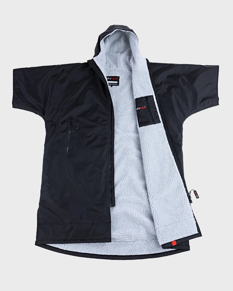 Dryrobe Advance Short Sleeve-Black/Grey