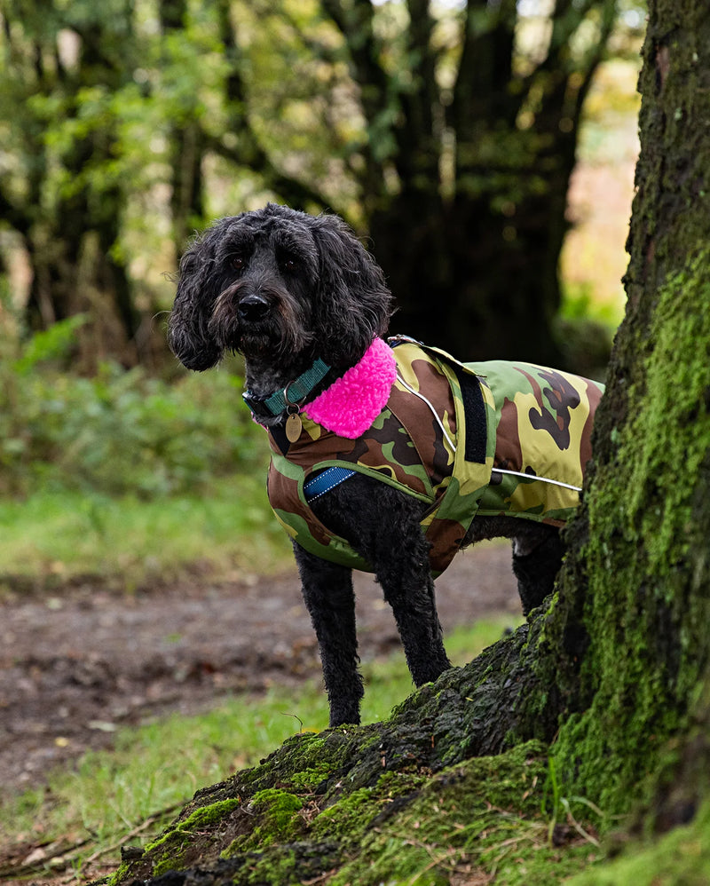 Dryrobe Dog Waterproof Coat-Camo/Pink