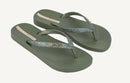 Ipanema Anat Lolita Fem Flip Flops-Green/Glitter Green