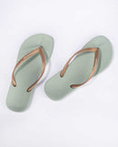 Ipanema Anatomic Tan Colors Flip Flops-Green/Gold
