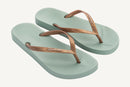 Ipanema Anatomic Tan Colors Flip Flops-Green/Gold