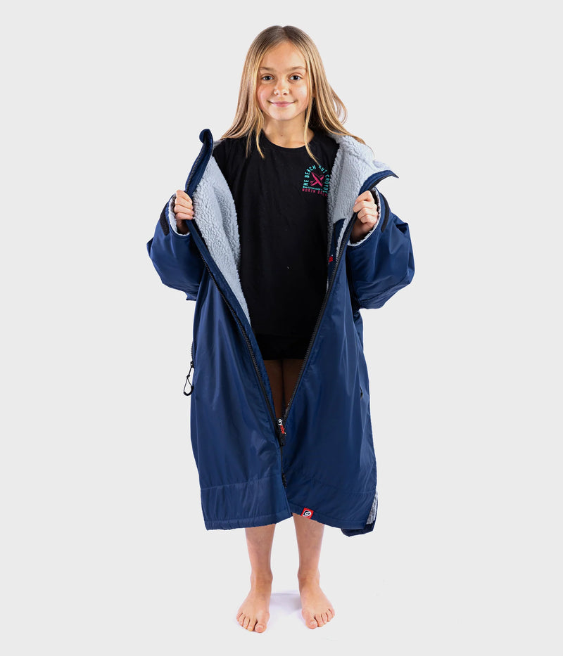 Dryrobe Advance Kids Long Sleeve-Navy/Grey