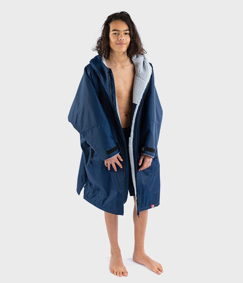 Dryrobe Advance Kids Long Sleeve-Navy/Grey