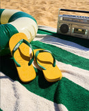 Havaianas Brasil Logo Flip Flops-Pop Yellow