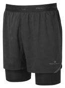 Ronhill Men’s Tech Reflect Lux 5” 2-in-1 Short-Black/Reflect