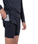 Ronhill Men’s Tech Reflect Lux 5” 2-in-1 Short-Black/Reflect