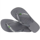 Havaianas Brasil Logo Flip Flops-Steel Grey/Steel Grey