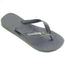 Havaianas Brasil Logo Flip Flops-Steel Grey/Steel Grey