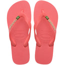 Havaianas Women's Brasil Logo Flip Flops-Tropical Coral