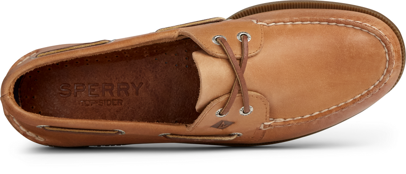 Sperry Men's Authentic Original 2-Eye Leather Boat Shoe-Nutmeg/Sahara