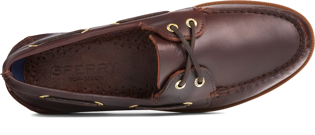 Sperry Men s Authentic Original 2 Eye Leather Boat Shoe Amaretto