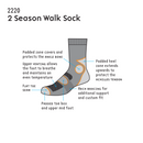 1000 Mile 2 Season Single Layer Men's Walk Sock-Grey/Orange