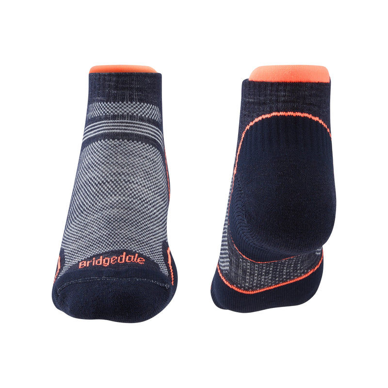 Bridgedale Women's Ultra Light T2 Merino Performance Low Sock-Navy/Candy