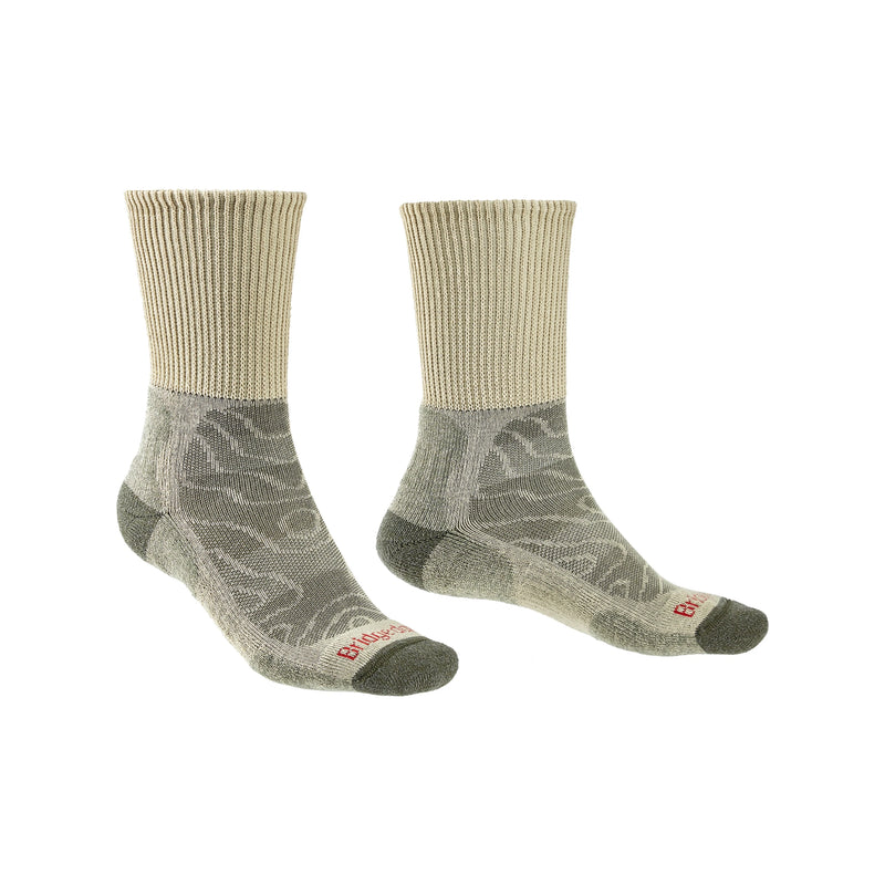 Bridgedale Men's Lightweight Merino Comfort Boot Socks-Natural