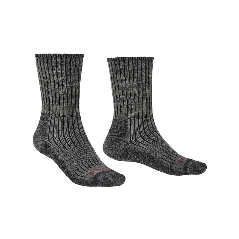 Bridgedale Men's Midweight Merino Comfort Boot Socks-Charcoal