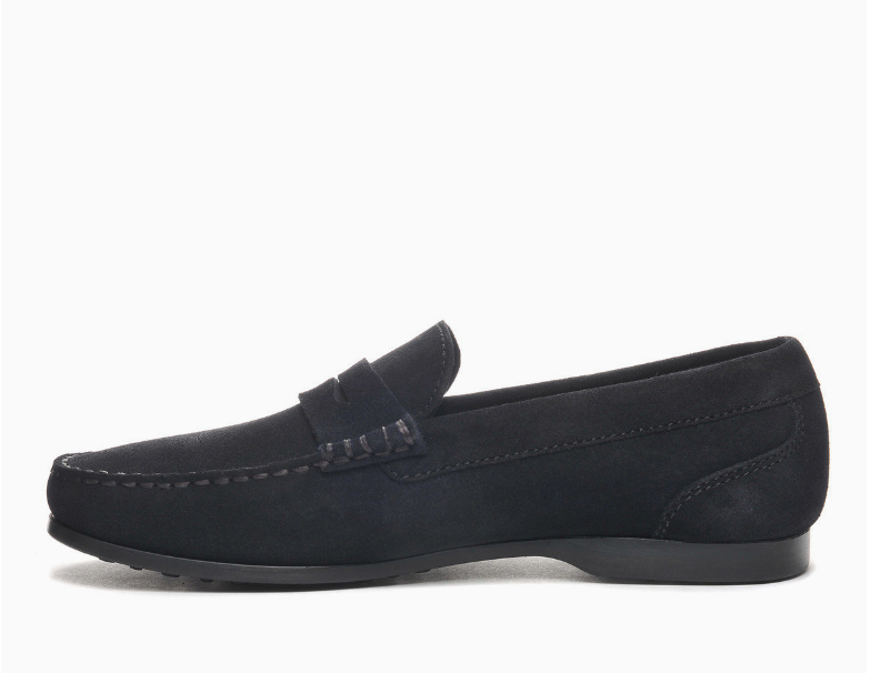 Sebago Men's Byron Suede Moccasin Shoes in Blue Navy