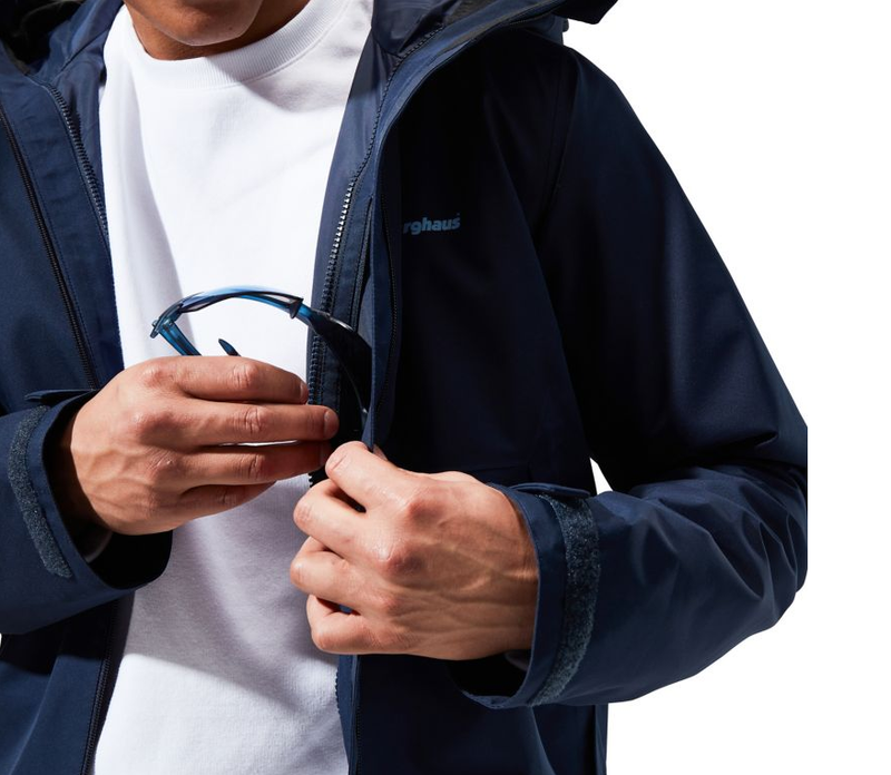 Berghaus Men's Fellmaster Interactive Waterproof Jacket-Dark Blue/Dark Blue