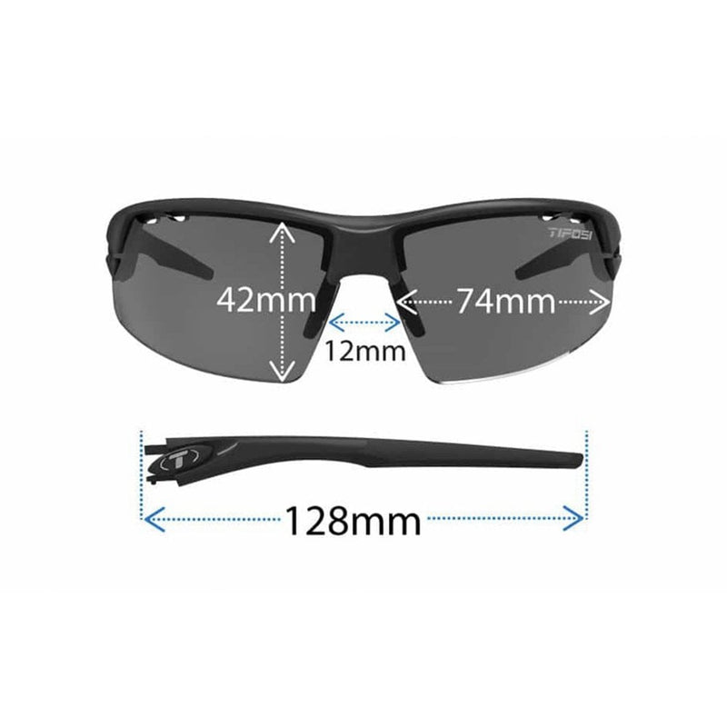 Tifosi Crit Fototec Light Readers +2.5 Single Lens Eyewear-Blackout