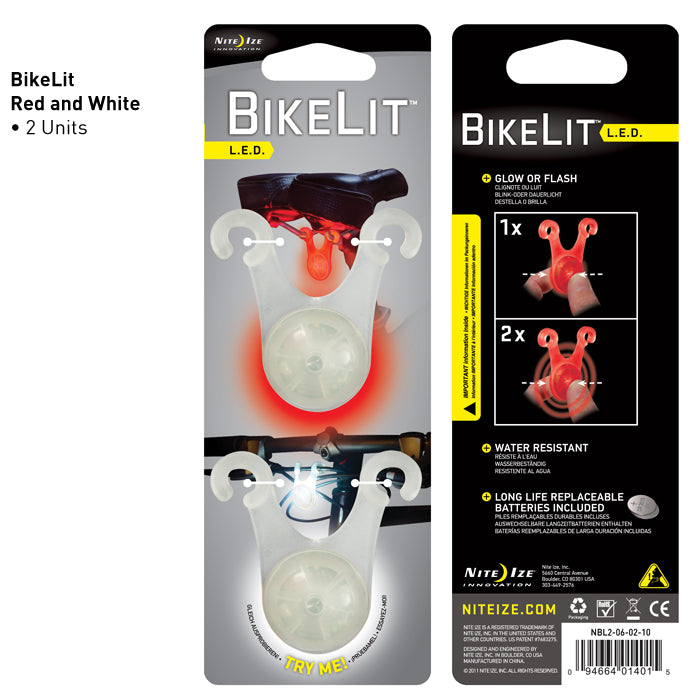 NiteIze BikeLit LED Bike Light Twin Pack