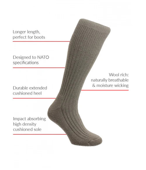 HJ Hall Commando HJ3000 Wool Rich Socks