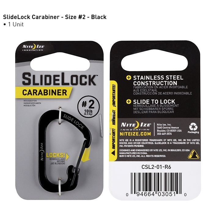 NiteIze SlideLock Carabiner Stainless Steel