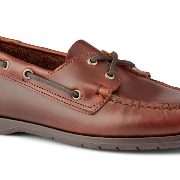 Endeavor waxed online leather boat shoe